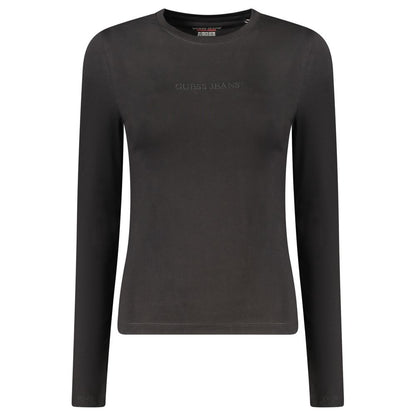 Guess Jeans – Schwarze Baumwolloberteile und T-Shirts