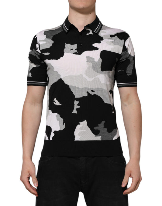 Dolce &amp; Gabbana Multicolor Camouflage Collared Polo T-shirt