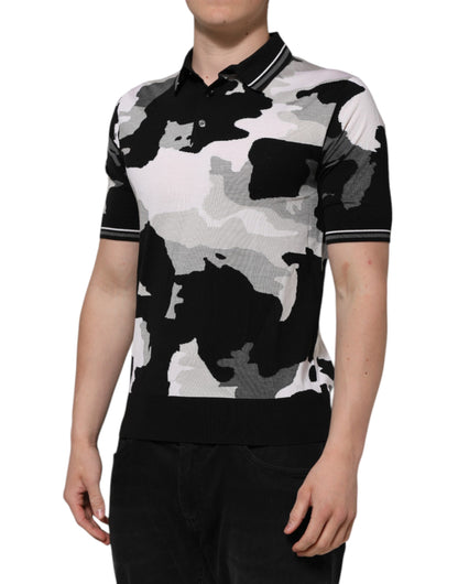 Dolce &amp; Gabbana Multicolor Camouflage Collared Polo T-shirt