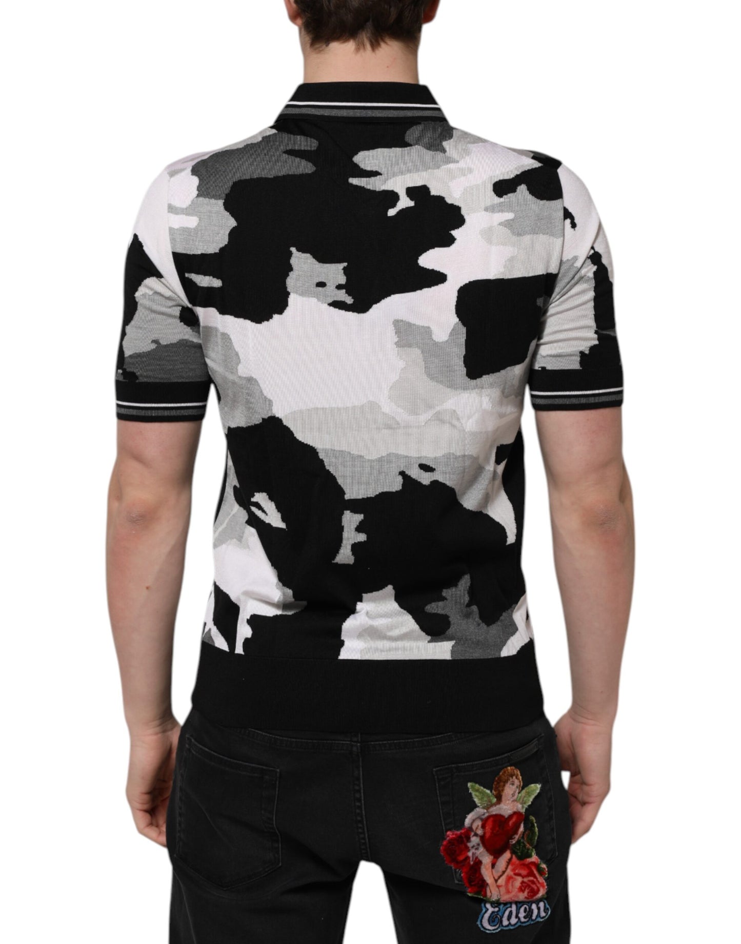 Dolce &amp; Gabbana Multicolor Camouflage Collared Polo T-shirt