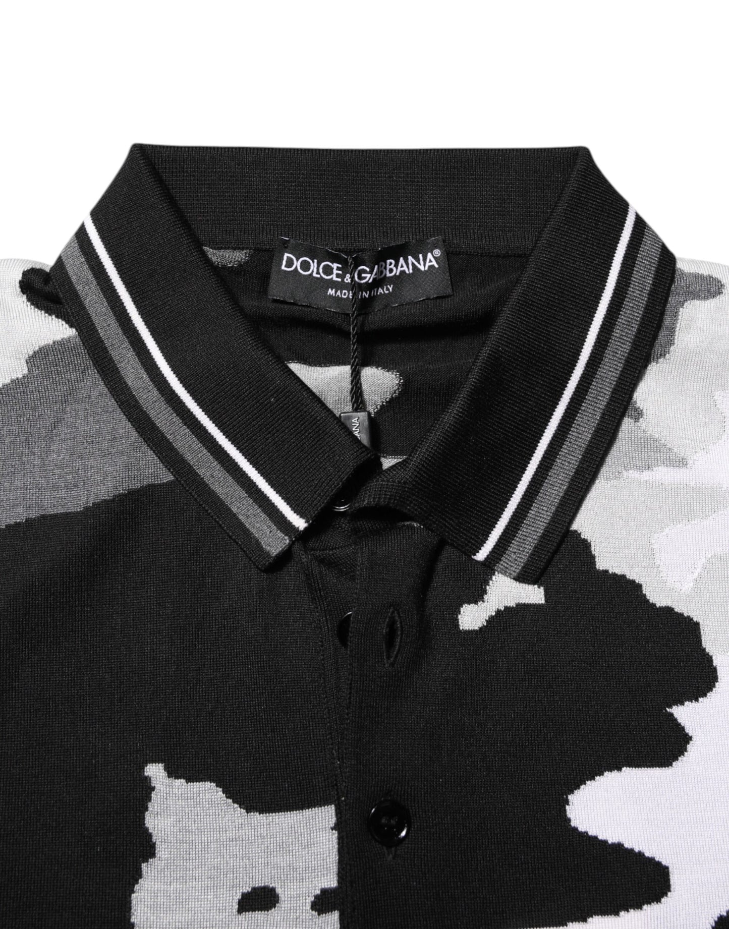 Dolce &amp; Gabbana Multicolor Camouflage Collared Polo T-shirt