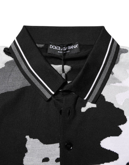 Dolce &amp; Gabbana Multicolor Camouflage Collared Polo T-shirt