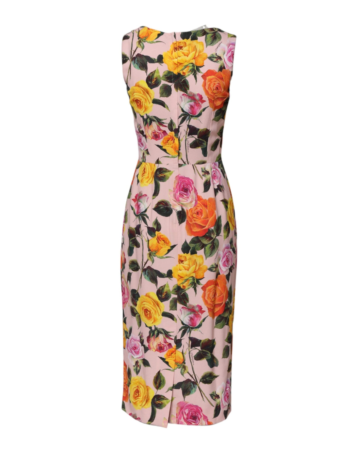 Dolce &amp; Gabbana – Knielanges Etuikleid mit mehrfarbigem Blumenmuster