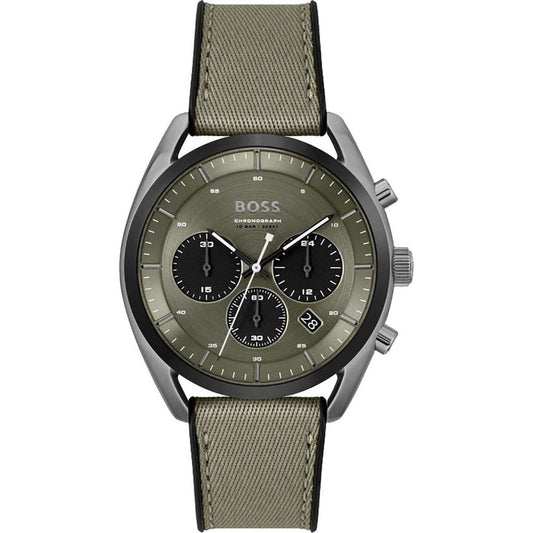 Hugo Boss Grüne Stoffuhr