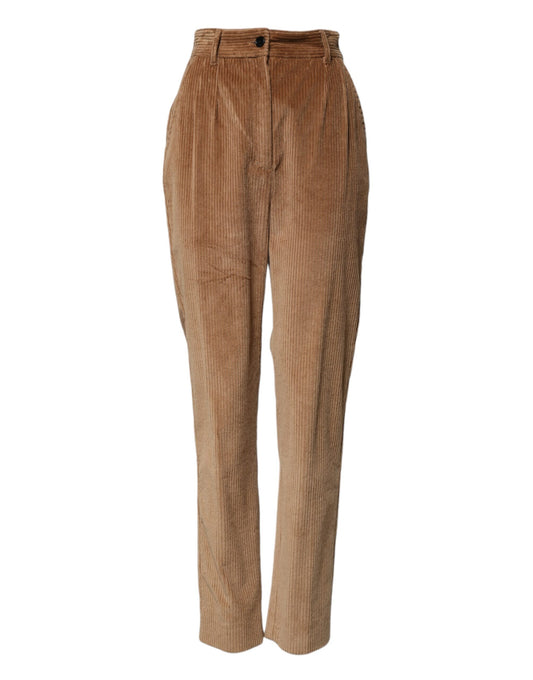 Dolce &amp; Gabbana – Karottenhose aus braunem Baumwollcord