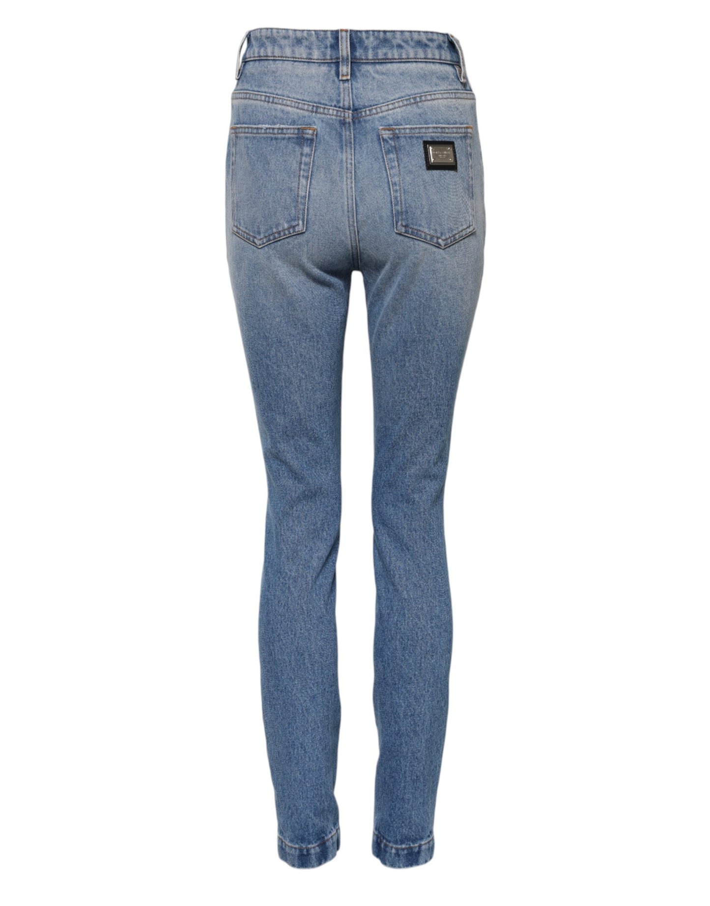 Dolce &amp; Gabbana – Blau verwaschene Skinny-Jeans mit hoher Taille