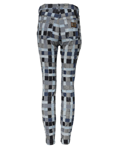 Dolce &amp; Gabbana – Mehrfarbige Skinny-Jeans im Patchwork-Stil