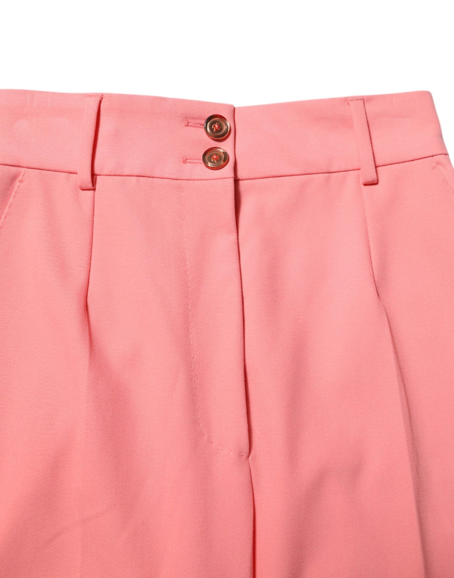 Dolce &amp; Gabbana – Schmal zulaufende Anzughose in Rosa mit hoher Taille