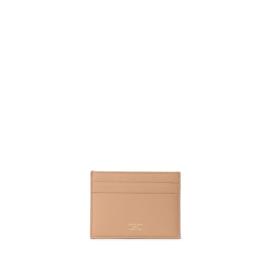 Balenciaga Kartenetui aus beigefarbenem Leder