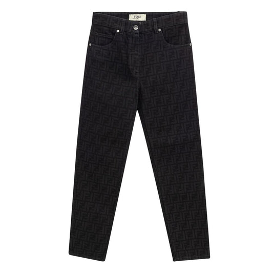 Fendi Schwarze Baumwolljeans