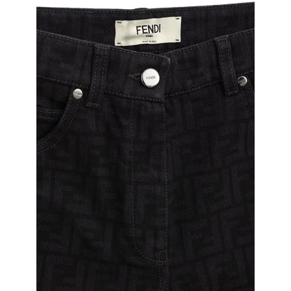 Fendi Schwarze Baumwolljeans