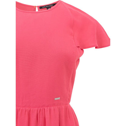 Armani Exchange – Viskose-Shorts in Fuchsie