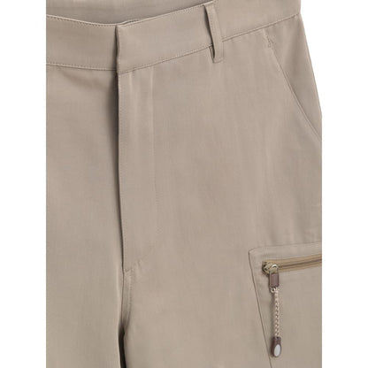 Beigefarbene Baumwoll-Cargohose von Dior