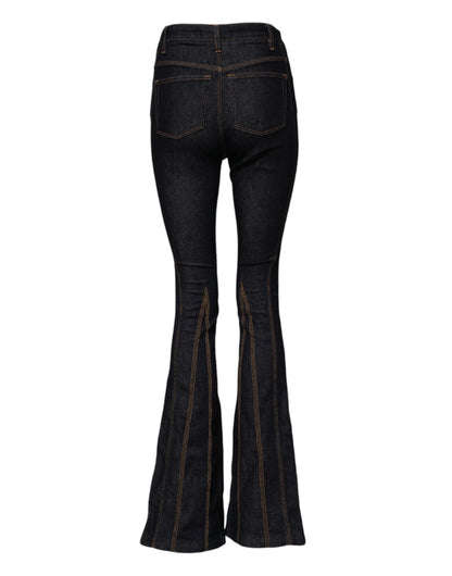Dolce &amp; Gabbana – Schwarze Bootcut-Jeans aus Baumwolle mit mittlerer Taille 
