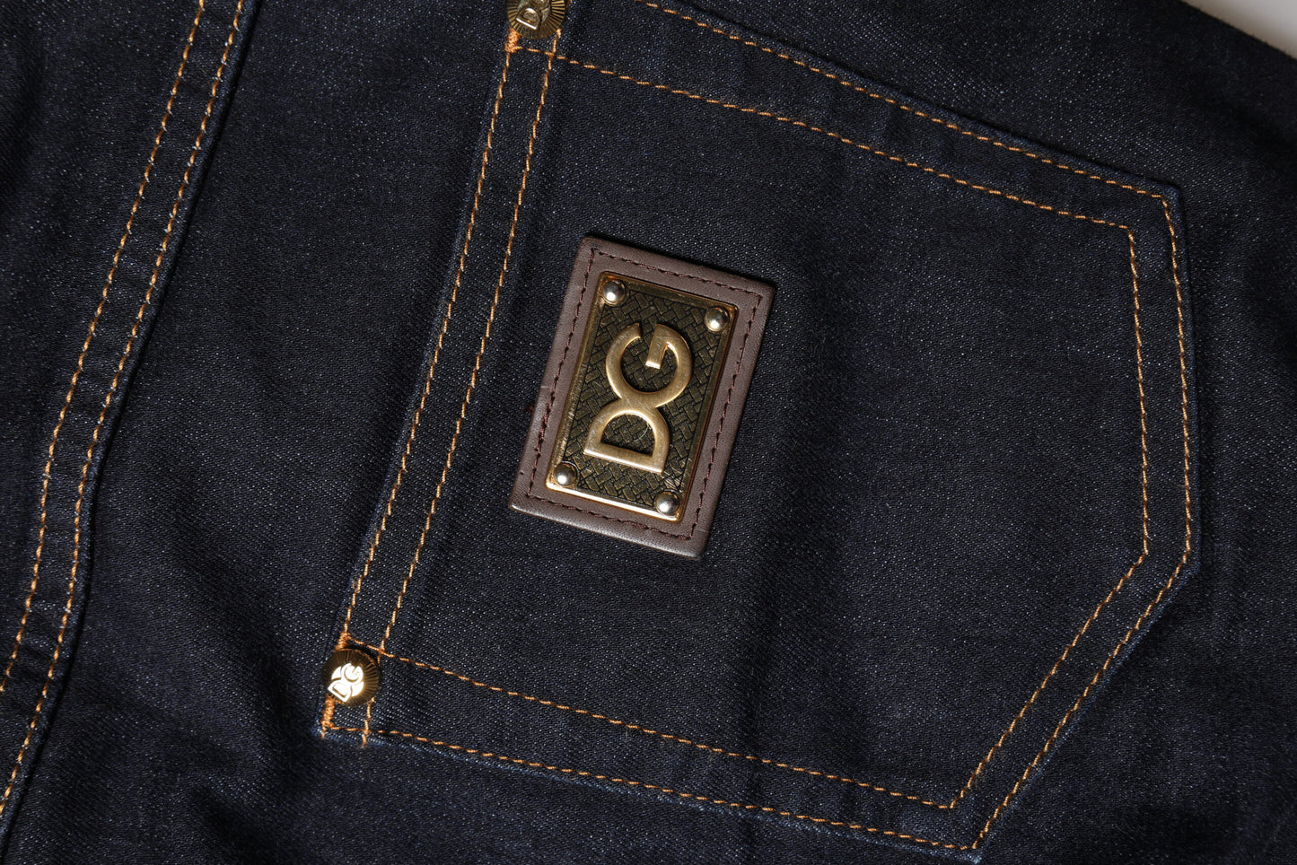 Dolce &amp; Gabbana – Blaue PRETTY Skinny-Jeans aus Baumwolle mit niedriger Taille 