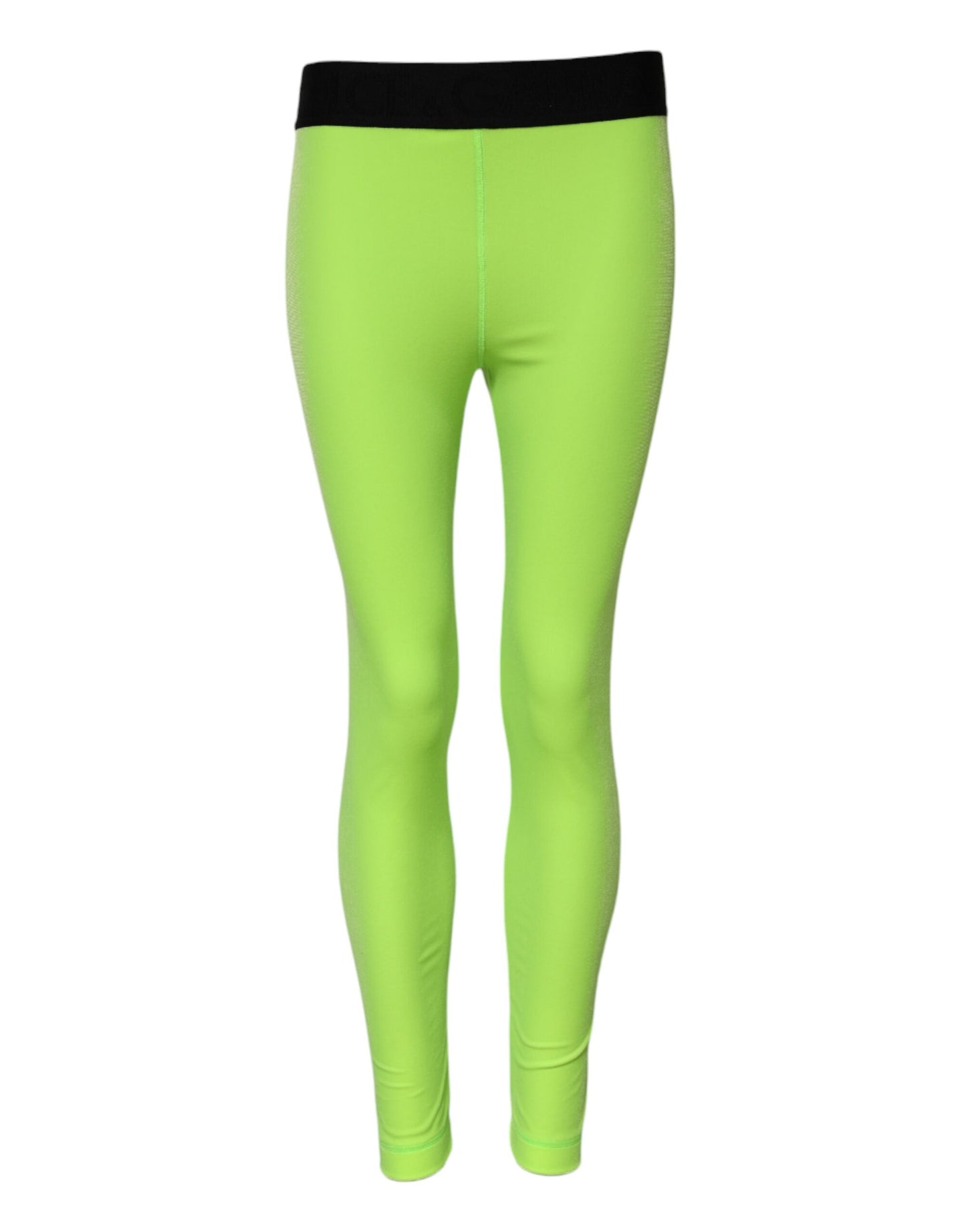 Dolce &amp; Gabbana, grüne Leggings aus Nylon in schmaler Passform 