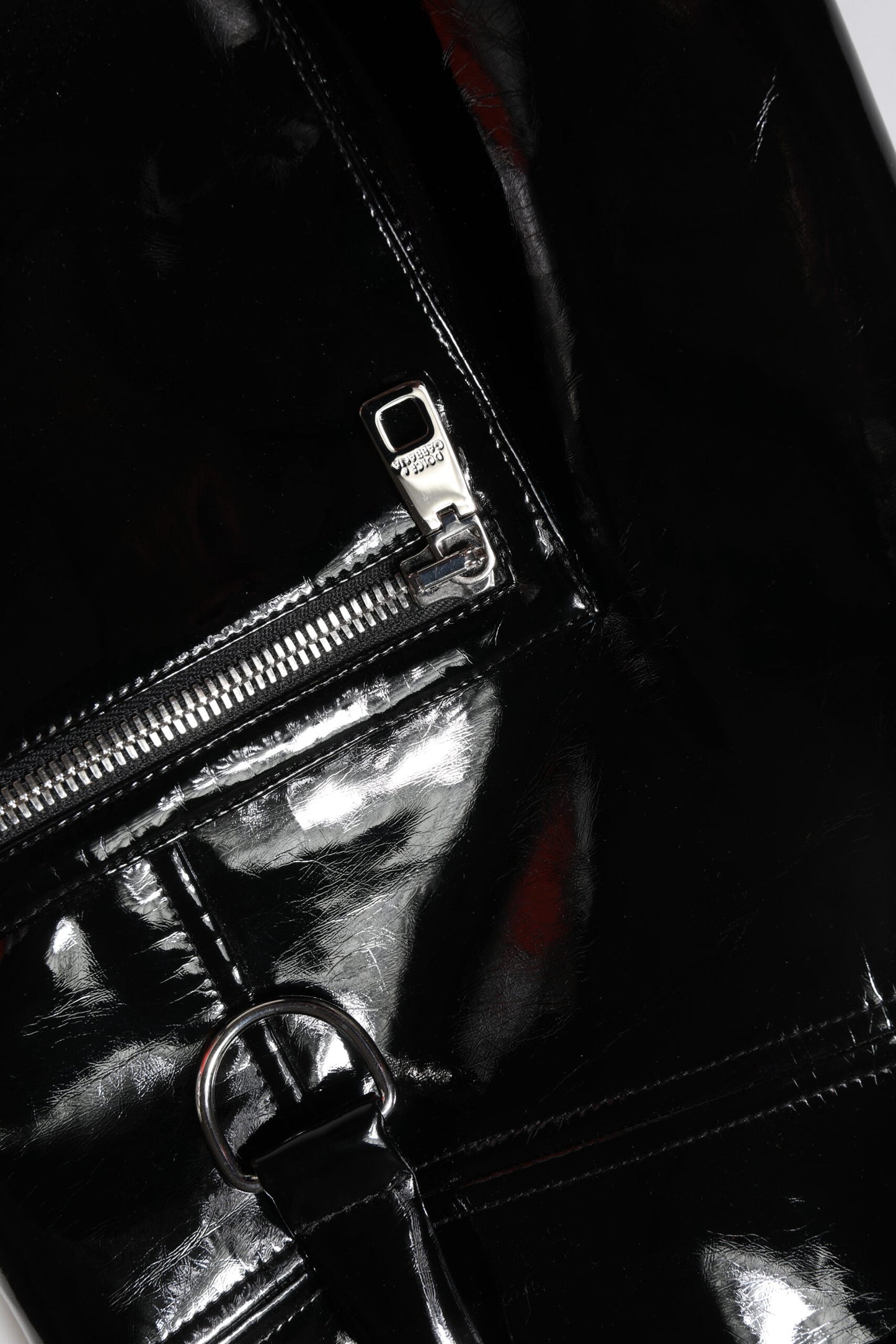 Dolce &amp; Gabbana – Schwarze Cargo-Bootcut-Hose mit hoher Taille 