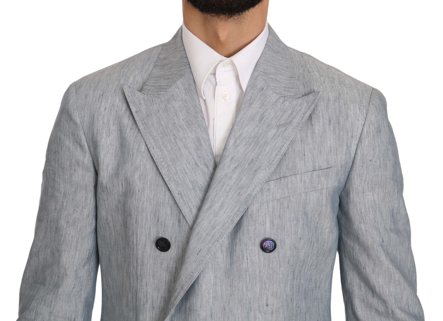 Dolce &amp; Gabbana Blauer Flachs NAPOLI Jacke Mantel Blazer
