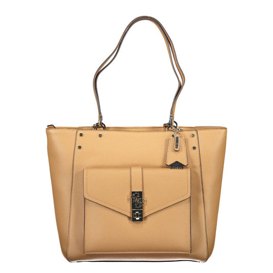 Guess Jeans – Braune Polyethylen-Handtasche