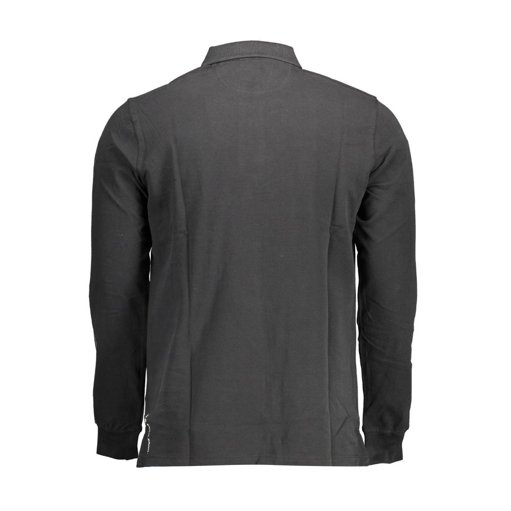 US POLO ASSN. Black Cotton Polo Shirt