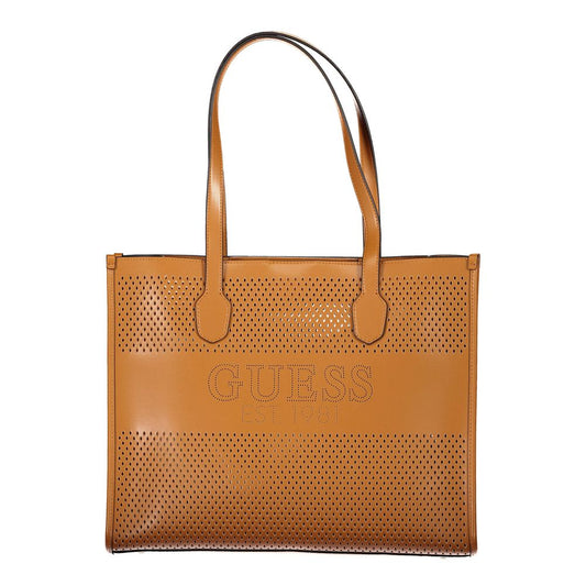 Guess Jeans – Braune Polyethylen-Handtasche