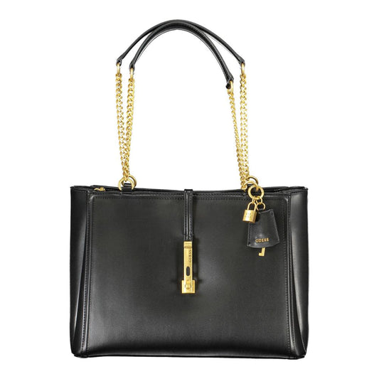 Guess Jeans – Schwarze Polyethylen-Handtasche
