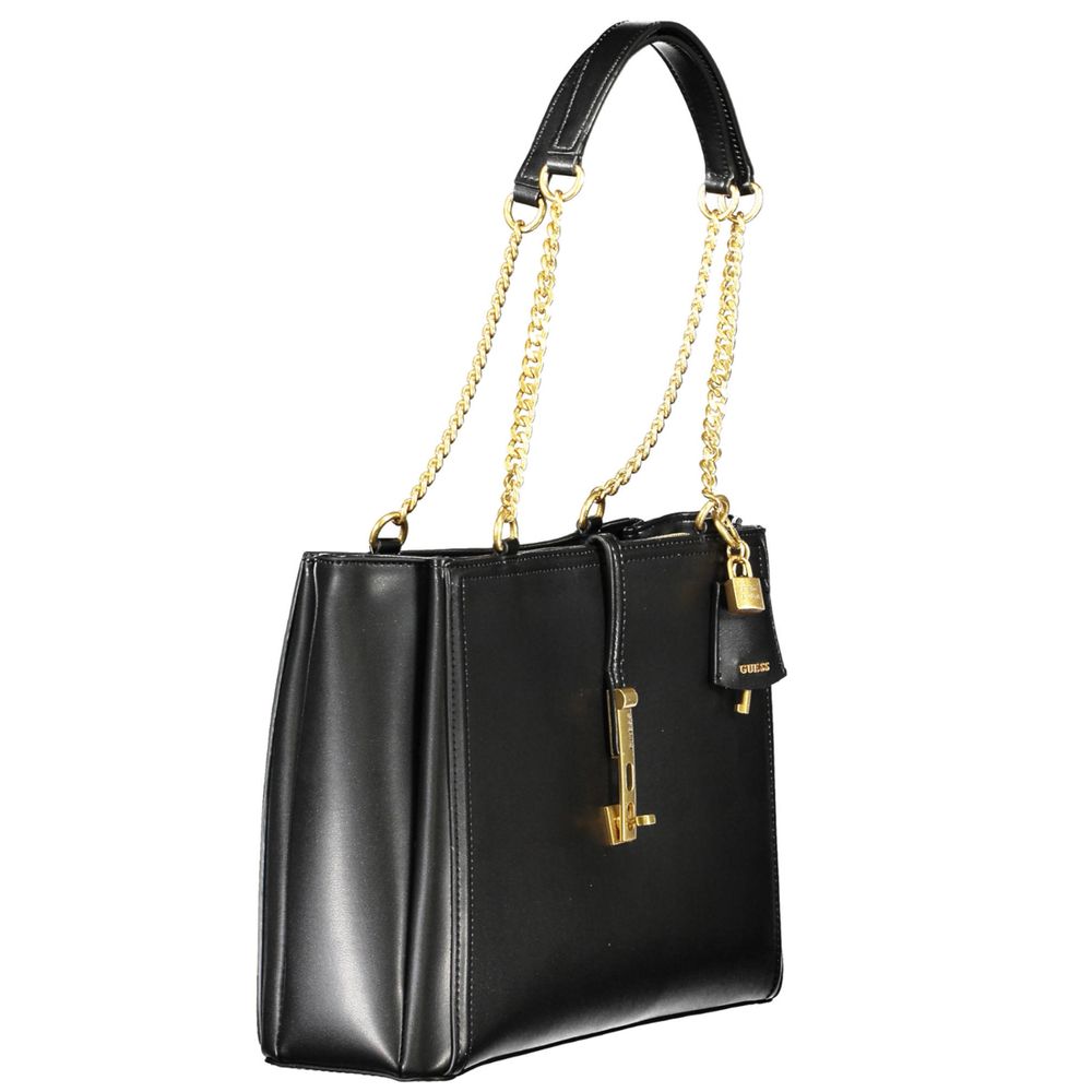 Guess Jeans – Schwarze Polyethylen-Handtasche