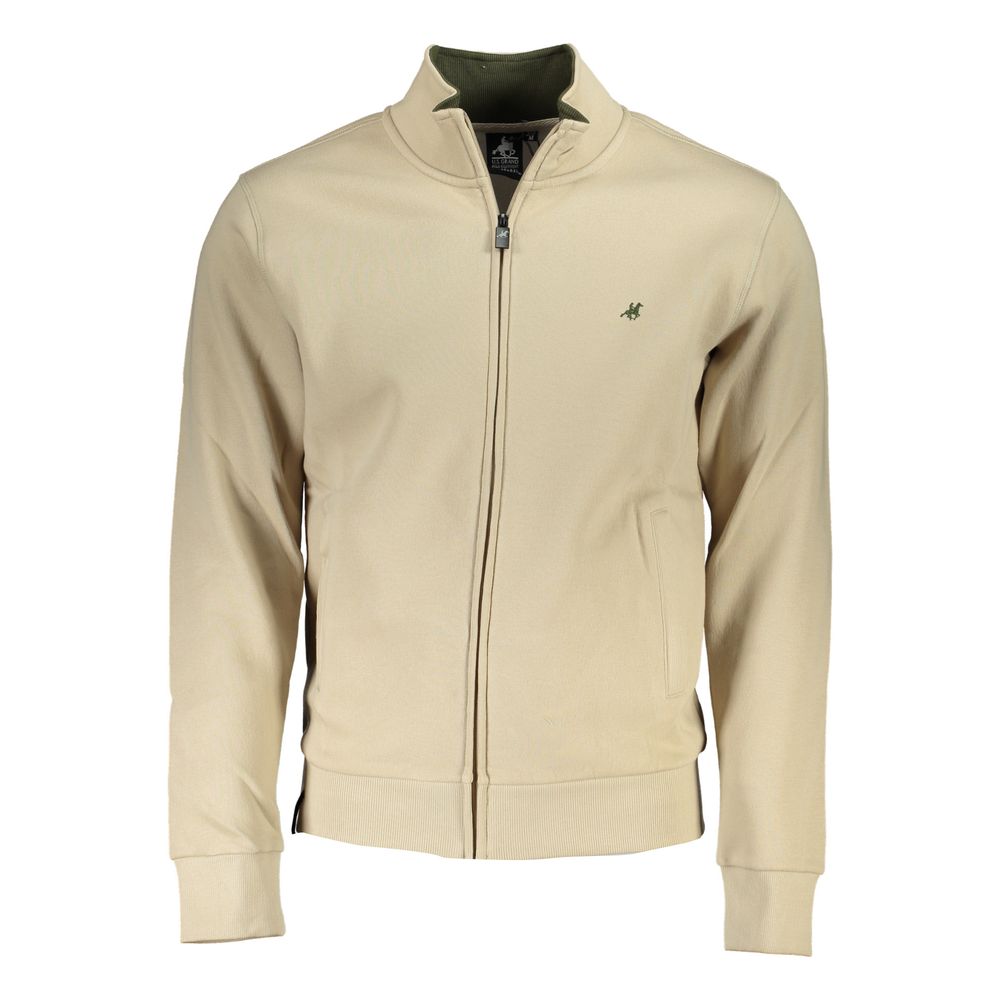 US Grand Polo Beige Cotton Sweater
