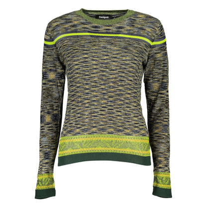 Desigual Grüner Baumwollpullover