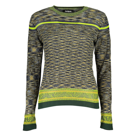 Desigual Grüner Baumwollpullover