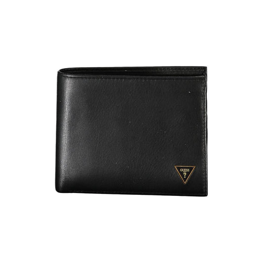 Guess Jeans – Schwarze Lederbrieftasche