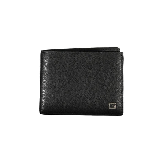 Guess Jeans – Schwarze Lederbrieftasche