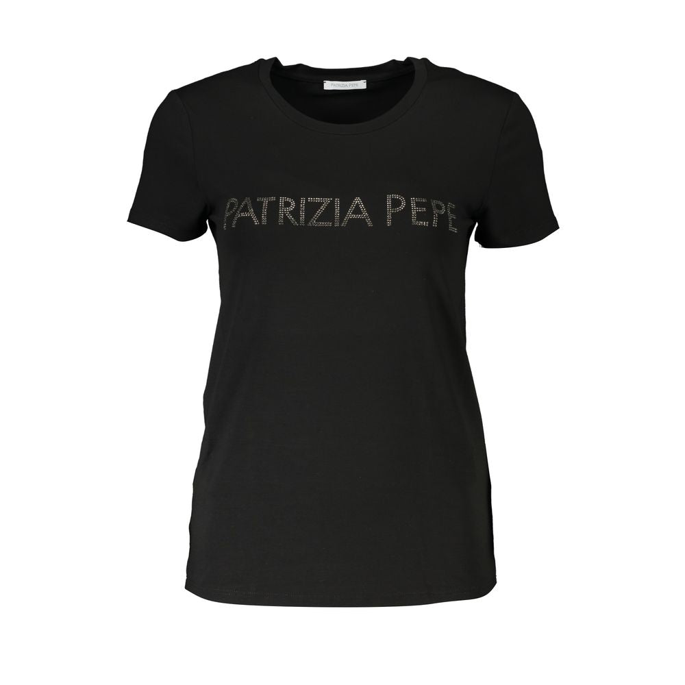 Patrizia Pepe Schwarze Elastan-Tops und T-Shirts