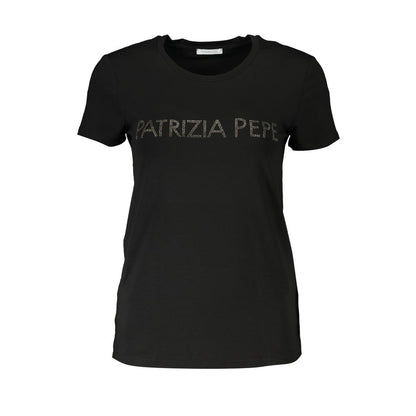 Patrizia Pepe Schwarze Elastan-Tops und T-Shirts