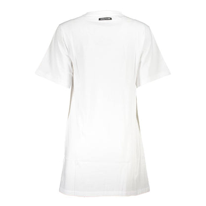 Weißes Baumwollkleid der Cavalli Class