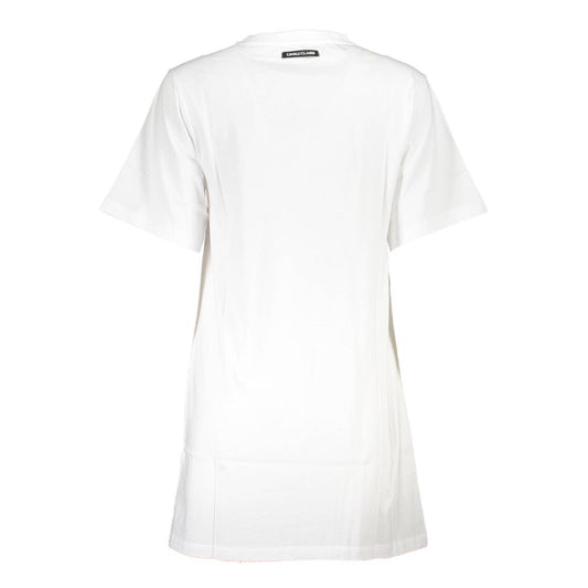 Weißes Baumwollkleid der Cavalli Class