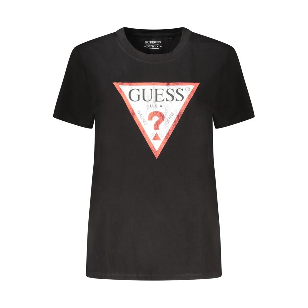 Guess Jeans – Schwarze Baumwolloberteile und T-Shirts