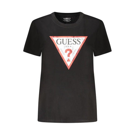 Guess Jeans – Schwarze Baumwolloberteile und T-Shirts