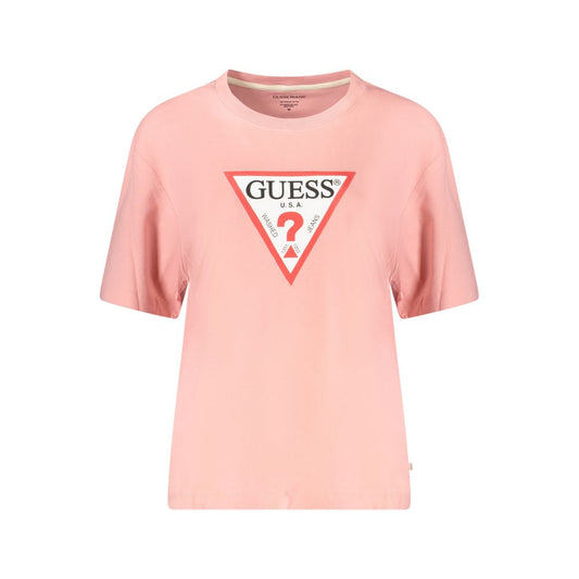 Guess Jeans Rosa Baumwolloberteile und T-Shirts