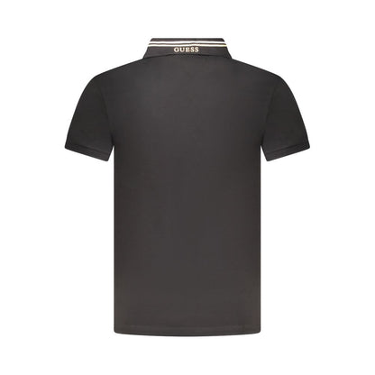 Guess Jeans Black Cotton Polo Shirt