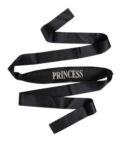 Dolce &amp; Gabbana – Schwarzer geflochtener Taillengürtel „Princess Fantasy“
