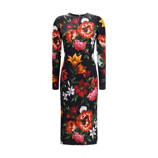 Dolce &amp; Gabbana Langes Kleid mit Blumendruck