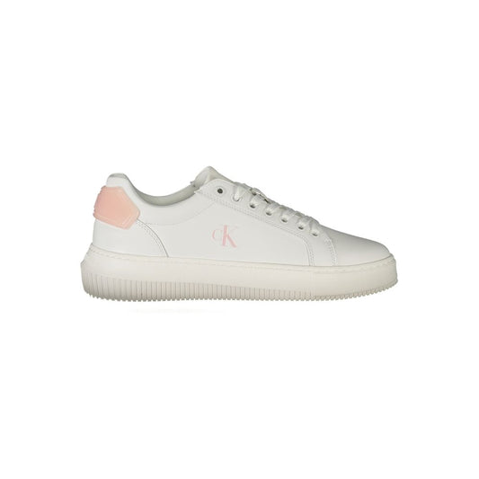 Calvin Klein Damen Sneaker aus weißem Leder