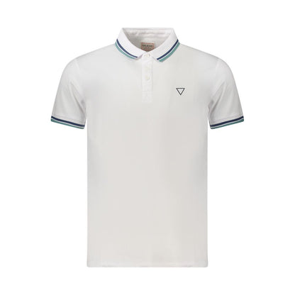 Guess Jeans White Cotton Men Polo Shirt