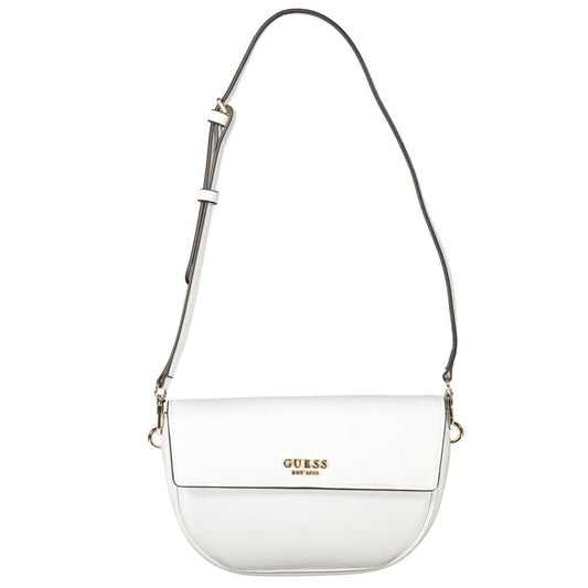 Guess Jeans Damen Handtasche aus Polyethylen, Weiß