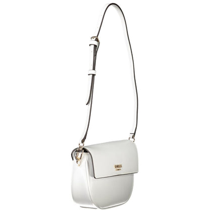 Guess Jeans Damen Handtasche aus Polyethylen, Weiß