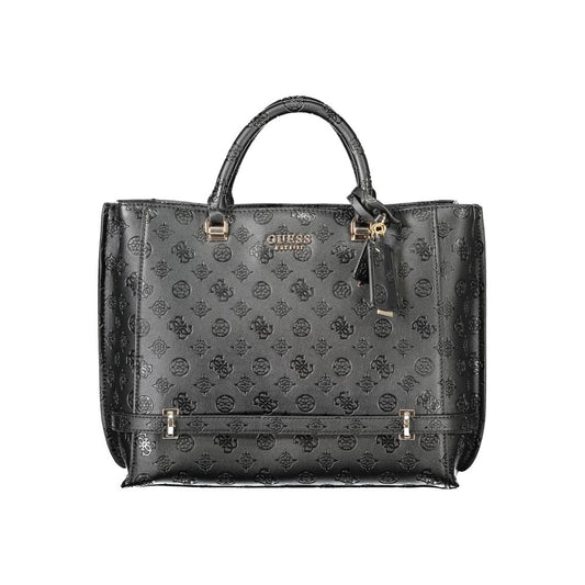 Guess Jeans Schwarze Polyethylen-Damenhandtasche
