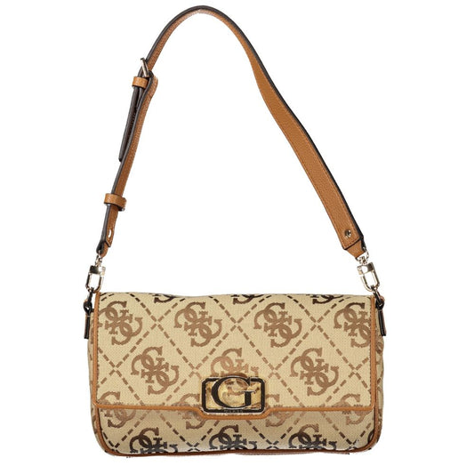 Guess Jeans Beige Polyester Damen Handtasche