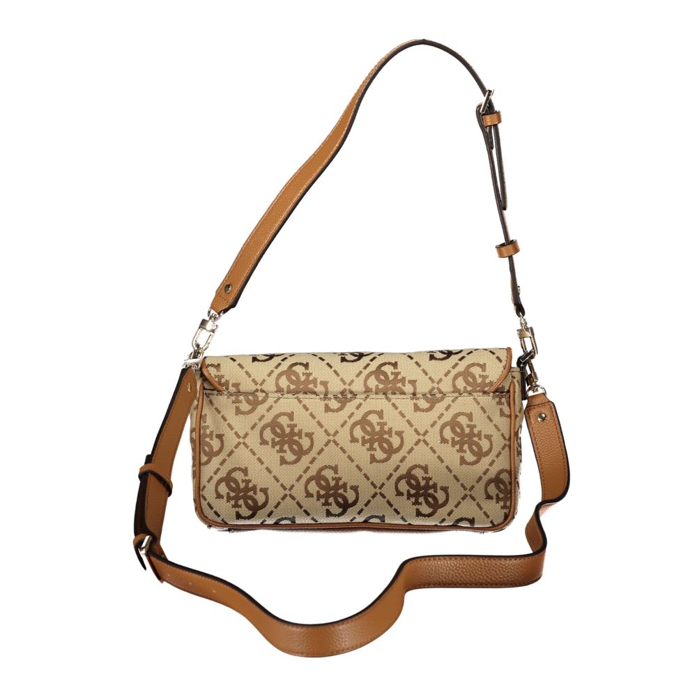 Guess Jeans Beige Polyester Damen Handtasche