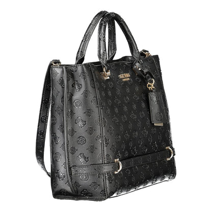 Guess Jeans Schwarze Polyethylen-Damenhandtasche